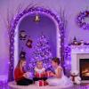 LAMPHOME Purple Christmas Lights Decoration 150Lights 31.9ft UL Certified Mini Bulb String Lights Set for Outdoor Halloween Home Christmas Tree Garden Holiday Party Patio Decor view 3