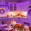 LAMPHOME Purple Christmas Lights Decoration 150Lights 31.9ft UL Certified Mini Bulb String Lights Set for Outdoor Halloween Home Christmas Tree Garden Holiday Party Patio Decor view 4