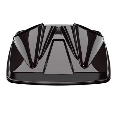 Advanblack Dual 8'' Speaker Lids Blackened Cayenne for Advanblack/Rushmore style Razor.Chopped & King Tour Trunk Pack Compatible with Harley