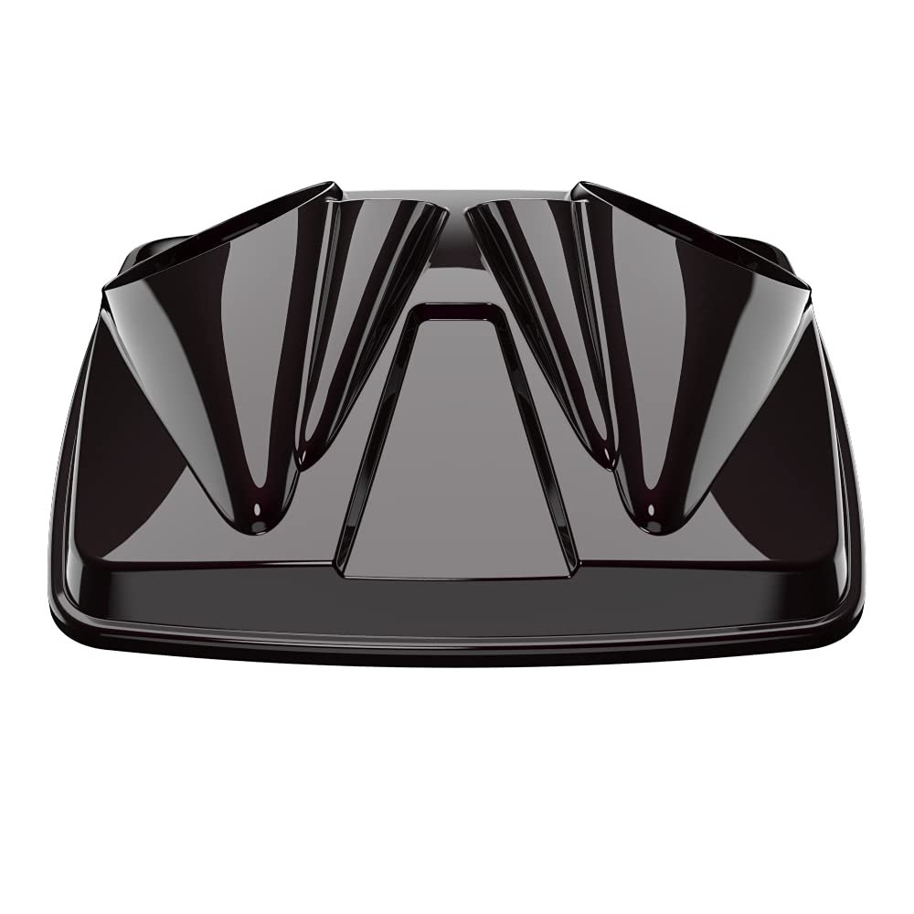 Advanblack Dual 8'' Speaker Lids Blackened Cayenne for Advanblack/Rushmore style Razor.Chopped & King Tour Trunk Pack Compatible with Harley