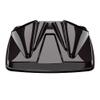 Advanblack Dual 8'' Speaker Lids Blackened Cayenne for Advanblack/Rushmore style Razor.Chopped & King Tour Trunk Pack Compatible with Harley view 1