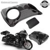 Advanblack Dual 8'' Speaker Lids Blackened Cayenne for Advanblack/Rushmore style Razor.Chopped & King Tour Trunk Pack Compatible with Harley view 4