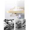 GMZ&KEHC Under Desk Cable Management Tray, Wire Organizer Desk with Clamp Mount System for Wire Management, Metal Wire Cable Holder for Desks, Offices, and Kitchens,White view 2