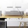 GMZ&KEHC Under Desk Cable Management Tray, Wire Organizer Desk with Clamp Mount System for Wire Management, Metal Wire Cable Holder for Desks, Offices, and Kitchens,White view 3