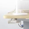 GMZ&KEHC Under Desk Cable Management Tray, Wire Organizer Desk with Clamp Mount System for Wire Management, Metal Wire Cable Holder for Desks, Offices, and Kitchens,White view 4