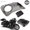 Color-Matched Dual 8'' Speaker Lids for Advanblack/Rushmore style Razor.Chopped & King Tour Trunk Pack Compatible with Harley view 4