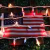 LAMPHOME Red White Blue String Lights, 63.8Ft 300 White Wire Fairy Lights, 4th of July Patriotic Lights, Memorial Day Outdoor Fairy Lights for Independence Day Patriotic Decor view 4