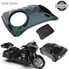 Color-Matched Dual 8'' Speaker Lids for Advanblack/Rushmore style Razor.Chopped & King Tour Trunk Pack Compatible with Harley view 4