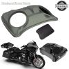 Advanblack Color-Matched Dual 8'' Speaker Lids Rushmore Style Razor.Chopped & King Tour Trunk Pack Compatible with Harley view 4