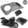 Advanblack Color-Matched Dual 8'' Speaker Lids Rushmore Style Razor.Chopped & King Tour Trunk Pack Compatible with Harley view 4