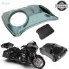 Color-Matched Dual 8'' Speaker Lids for Advanblack/Rushmore style Razor.Chopped & King Tour Trunk Pack Compatible with Harley view 4