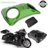 Color-Matched Dual 8'' Speaker Lids for Advanblack/Rushmore style Razor.Chopped & King Tour Trunk Pack Compatible with Harley view 4