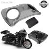 Color-Matched Dual 8'' Speaker Lids for Advanblack/Rushmore style Razor.Chopped & King Tour Trunk Pack Compatible with Harley view 4