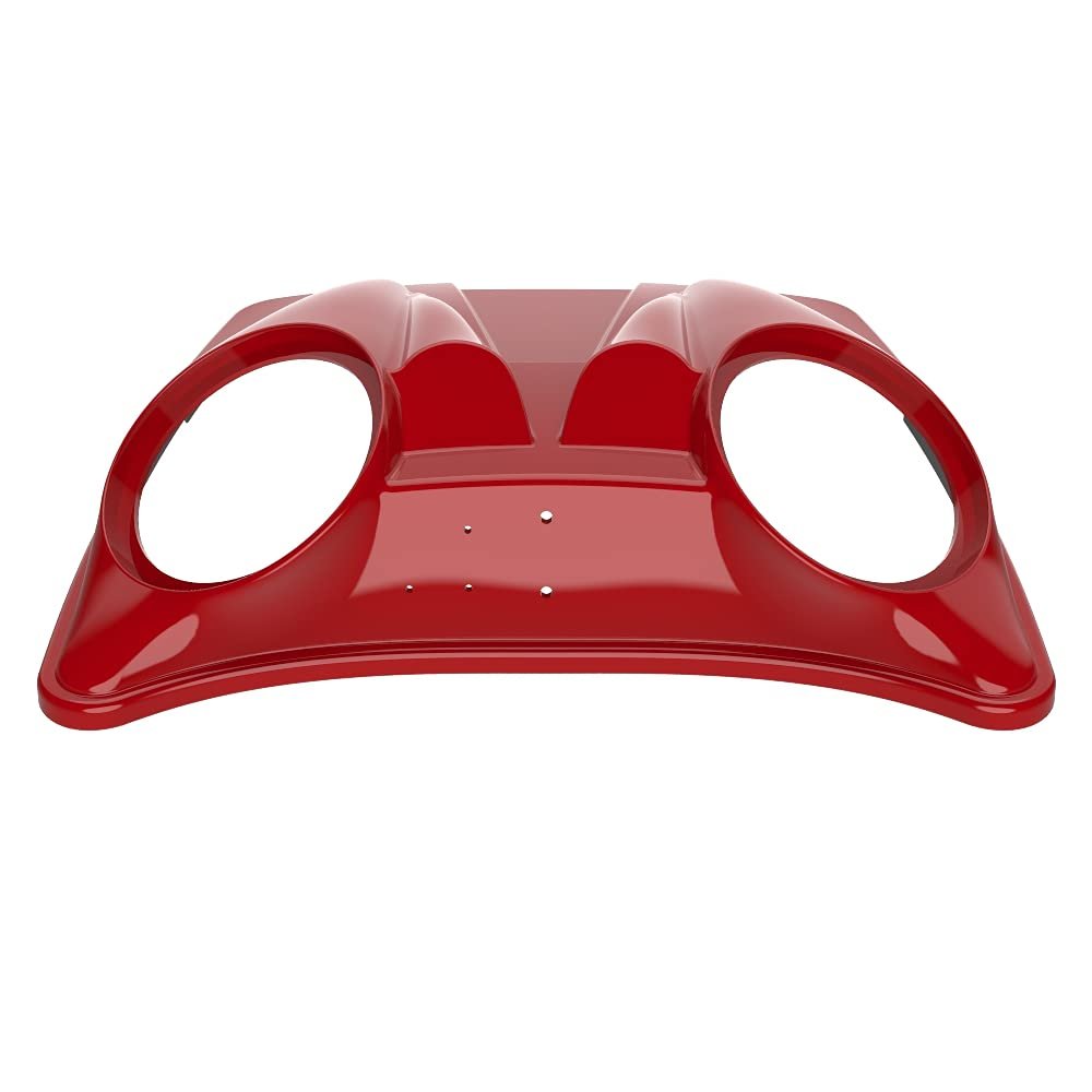 Advanblack Color-Matched Dual 8'' Speaker Lids Rushmore Style Razor.Chopped & King Tour Trunk Pack Compatible with Harley