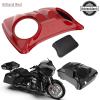 Advanblack Color-Matched Dual 8'' Speaker Lids Rushmore Style Razor.Chopped & King Tour Trunk Pack Compatible with Harley view 4