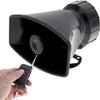 DriSentri 7 Sounds Loud Car Warning Alarm Police Fire Siren Horn Speaker with Remote Controller 12V 100W, Siren for Car view 1