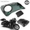 Color-Matched Dual 8'' Speaker Lids for Advanblack/Rushmore style Razor.Chopped & King Tour Trunk Pack Compatible with Harley view 4