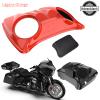 Color-Matched Dual 8'' Speaker Lids for Advanblack/Rushmore style Razor.Chopped & King Tour Trunk Pack Compatible with Harley view 4