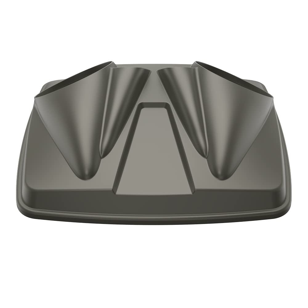 Advanblack Color-Matched Dual 8'' Speaker Lids Rushmore Style Razor.Chopped & King Tour Trunk Pack Compatible with Harley