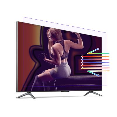 TYRHMY Anti Glare Screen Protector Matte Film for 55 Inch TV Monitor, Shield Blue Light/Filter Out UV, Relieve Eye Strain Protection Eyes and Sleep Better,50in 43.34inx24.40in
