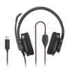 Hama Headset with Microphone (Wired Headphones USB A Port, Aux, Stereo Headphones with Cable, Over Ear PC Headphones with Microphone Arm and Neck Strap, 2 m Audio Cable) Black view 2