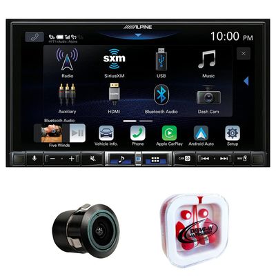 Alpine ILX-507 7" Digital Multimedia Receiver w/CarPlay/Android Auto & Backup Bullet Camera