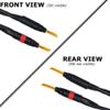 WORLDS BEST CABLES 15 Foot - Canare 4S11  Audiophile Grade - HiFi Star-Quad Bi-Wire Speaker Cable Pair with Eminence Gold Banana & Spade Connectors [Banana x2  Spade x4] view 4