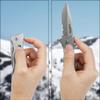 ALBATROSS Folding Knife - Multifunctional Pocket Knife with Liner Lock, Pocket Clip, Glass Breaker & Seatbelt Cutter - 440 Stainless Steel Blade for Outdoor, CampingDayuse, FK003-35SD (Grey) view 2