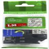 LM Tapes - Premium 1/4" (6mm) Black on Matte Clear Compatible TZe P-Touch Tape for use with Brother PT-2430PC, PT2430PC, PT-2430 PT2430 Label Maker Includes Tape Size/Color Guide. view 1