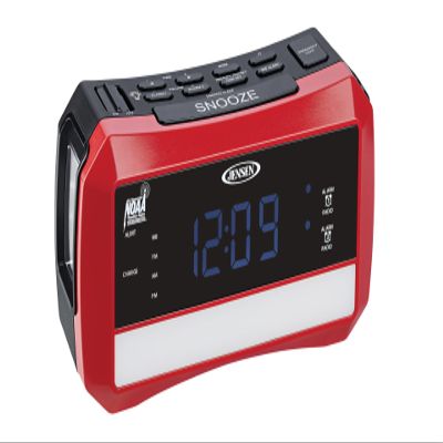 Digital AM/FM Weather Band Alarm Clock Radio with NOAA Weather Alert, Emergency Light and Built-in Flashlight