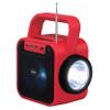 Jensen JEP-175 Portable Rechargeable Bluetooth Speaker with FM Radio, Flashlight, Solar Panel, and USB Port, Red, JEP-175 view 1