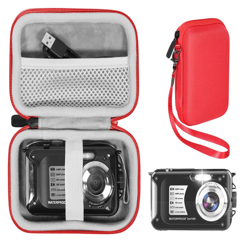 CaseSack Case for Waterproof Camera Compatible with Yifecial, Kaisoon Tech, Heegomn, Vmotal, S & P Safe and Perfect,Kid Underwater Camera