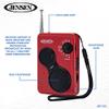JENSEN JEP-100 Portable AM/FM Weather Band Radio with Flashlight, Compact Size Emergency Radio, Receives Broadcast by NOAA on All 7 Weather Band Frequencies view 2