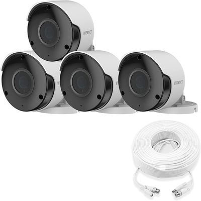 LIVEBEAR Wisenet SDC-89447BF 5MP CCTV Surveillance Weatherproof Bullet Security Camera 82ft 3.6mm Lens 104 Wide Angle Compatible with SDH-B84045BF; SDH-C84085BF; SDH-C85127