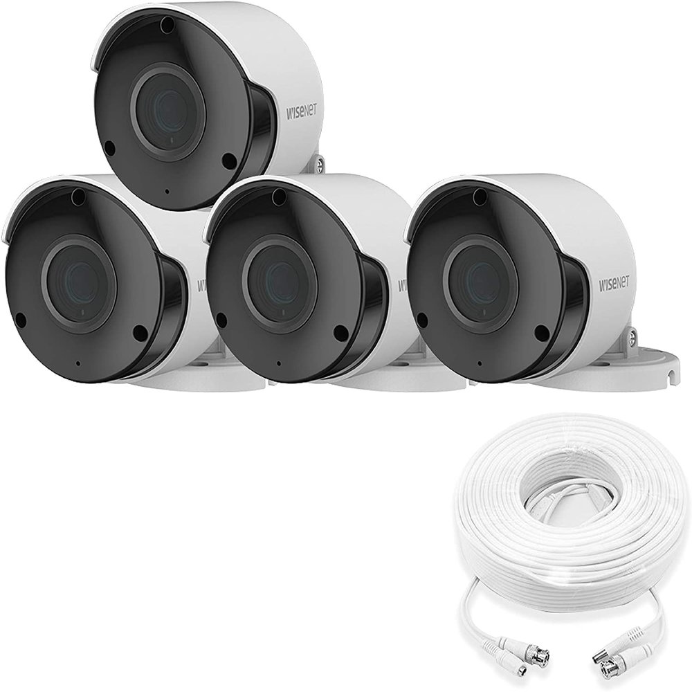 LIVEBEAR Wisenet SDC-89447BF 5MP CCTV Surveillance Weatherproof Bullet Security Camera 82ft 3.6mm Lens 104 Wide Angle Compatible with SDH-B84045BF; SDH-C84085BF; SDH-C85127