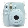 Bluelans Protective Clear Case Plastic Instant Camera Case Cover Instant Camera Protective Case for Checky Instax Mini 8/8+/9 Instant Film Camera with Removable Rainbow Shoulder Strap Clear view 1