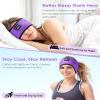 MUSICOZY Sleep Headphones Wireless, Bluetooth Headband Sports Sleeping Headphones Sleep Mask Earbuds Breathable Music Headband with Bluetooth 5.4, Perfect for Workout Running, Grape Purple view 2