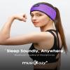 MUSICOZY Sleep Headphones Wireless, Bluetooth Headband Sports Sleeping Headphones Sleep Mask Earbuds Breathable Music Headband with Bluetooth 5.4, Perfect for Workout Running, Grape Purple view 3