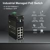 Industrial Gigabit Managed PoE Switch - 8 Ports 10/100/1000Mbps Web Management DIN Rail PoE Switch with 2 SFP Slots, Network PoE Switch Support Ring Network, VLAN, STP/RSTP view 4