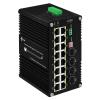 Industrial Gigabit L2 Managed PoE Switch - 16 Ports 10/100/1000Mbps Web Management DIN Rail PoE Switch with 4 SFP Slots, Network PoE Switch Support ERPS, Ring Network, VLAN, STP, LACP, QOS view 1