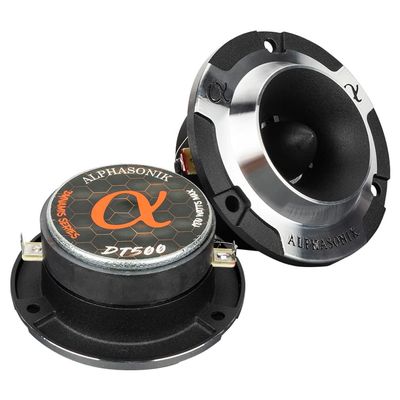 Alphasonik 1 Pair of DT500 DYNAMIS PRO Series Bullet Tweeter 180 Watts MAX 60 Watts RMS Ferrite Magnet Cast Frame Aluminum Phase Plug 4-Ohm Great for ATV, Slingshot, Cars, & Motorcycles