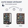 kwmobile Case for Kindle Paperwhite 11 Gen 2021 - PU Cover w/Strap - Multicolor Library Motto view 3
