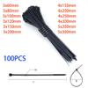 Nylon Cable Ties Self Locking Plastic Loop Wire Black, Wrap Strap Zip Organiser Fasten Tension Belt 100PCS (Size : 3.6x200mm) view 4