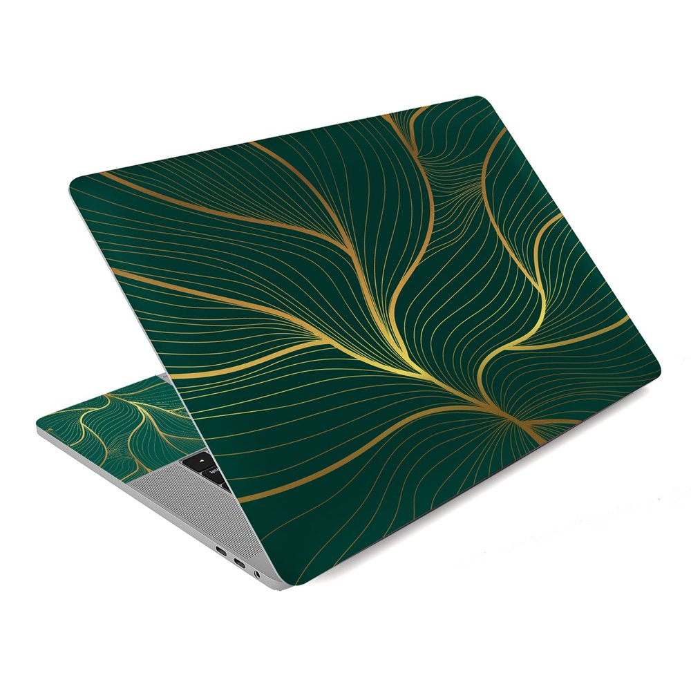12.1 to 15.6 Inch Laptop Skin Sticker - Universal Netbook & Notebook Art Decal Protector Cover - Reusable Leaf Design