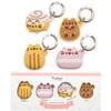 iFace x Pusheen Caf Series Silicone Protective Cover [ Compatible with Apple AirTag][Cute Character Case] [Carabiner Keychain Clip Included] - Set of 4 in Gift Box view 1