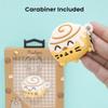 iFace x Pusheen Caf Series Silicone Protective Cover [ Compatible with Apple AirTag][Cute Character Case] [Carabiner Keychain Clip Included] - Set of 4 in Gift Box view 2