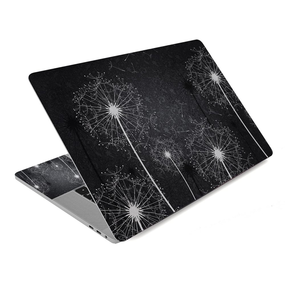 12.1 13 13.3 14 15.4 15.6 Inches Laptop Skin Sticker Decal Universal Netbook Skin Sticker Reusable Notebook Art Decal Protector Cover Decal (Black Dandelion)