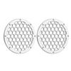 Advanblack XBS Black/Red/Chrome Contrast CNC Aluminium HEX 6.5'' Speaker Grills view 1