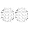 Advanblack XBS Black/Red/Chrome Contrast CNC Aluminium HEX 6.5'' Speaker Grills view 2