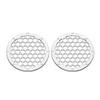 Advanblack XBS Black/Red/Chrome Contrast CNC Aluminium HEX 6.5'' Speaker Grills view 3